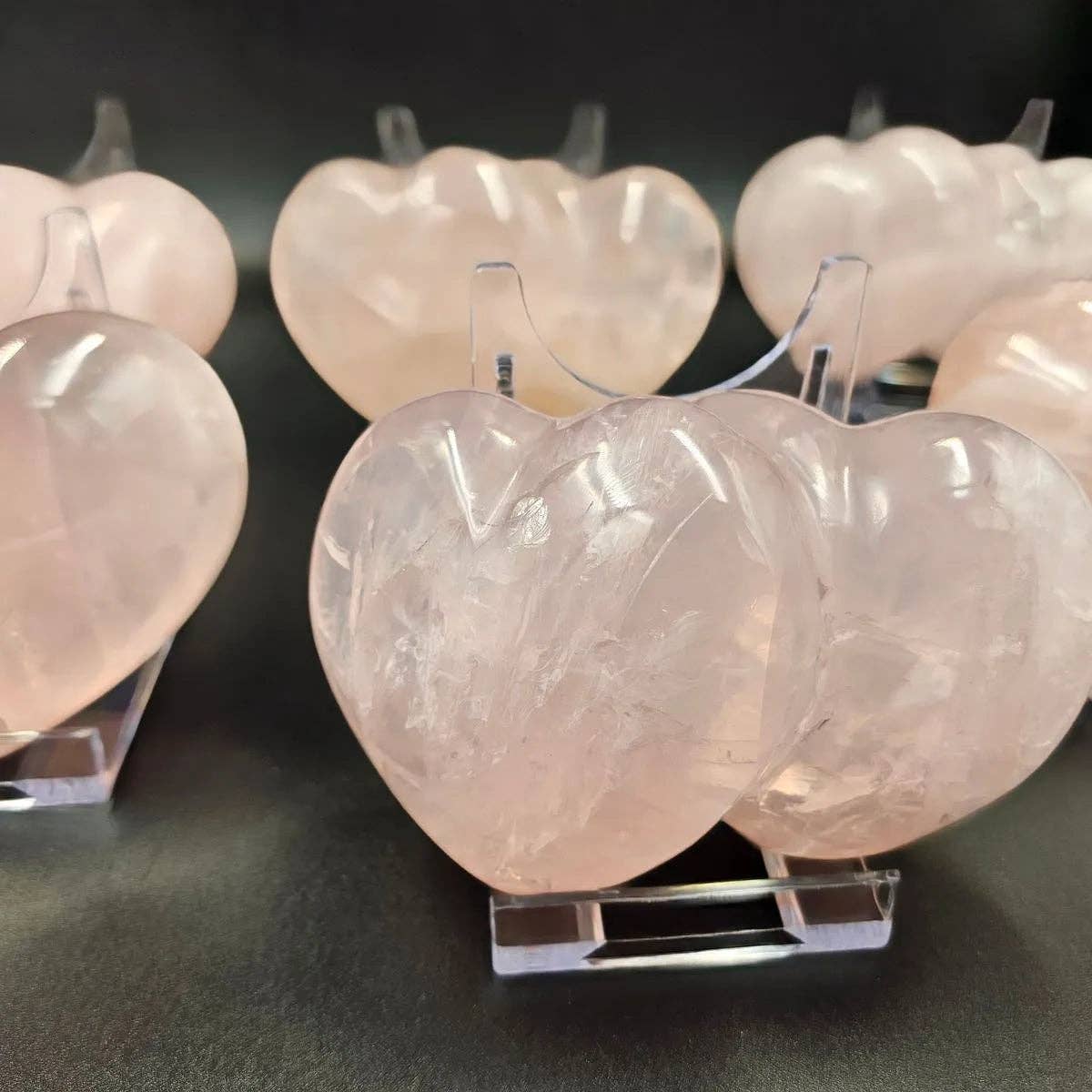 Distinction Crystals - Wholesale Spiritual stone/crystal - Large Double Rose Quartz Crystal Hearts1