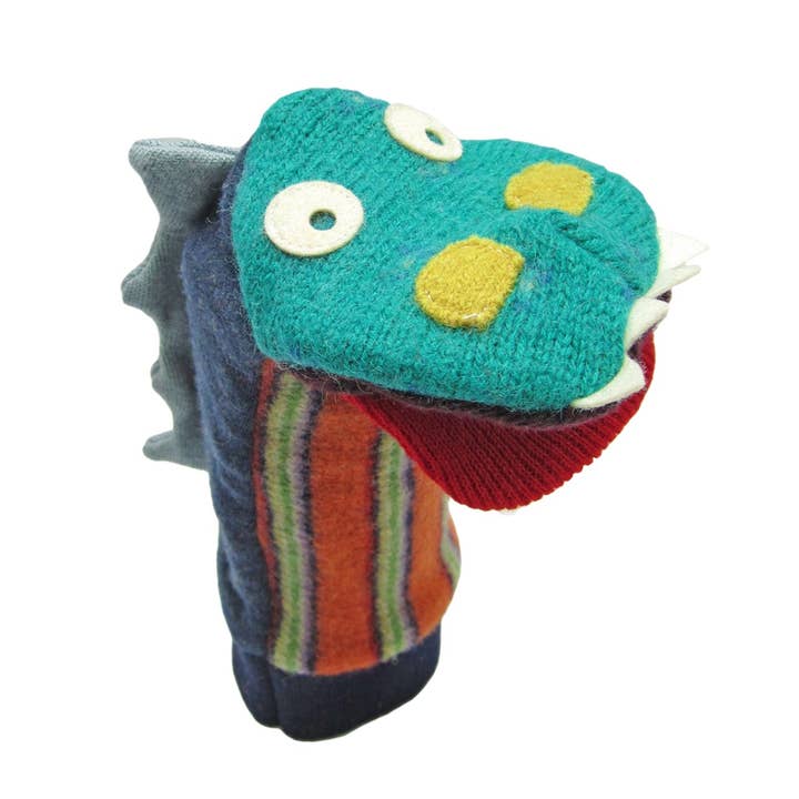Dinosaur Puppet | Reclaimed Wool and other Purchase Wholesale dino hand puppet. Free Returns & Net 60 Terms on Faire trending on Faire.