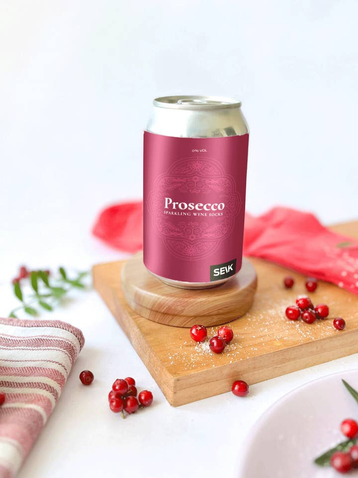 Red Prosecco Sparkling Wine Socks women size 35-40 for wholesale on Faire