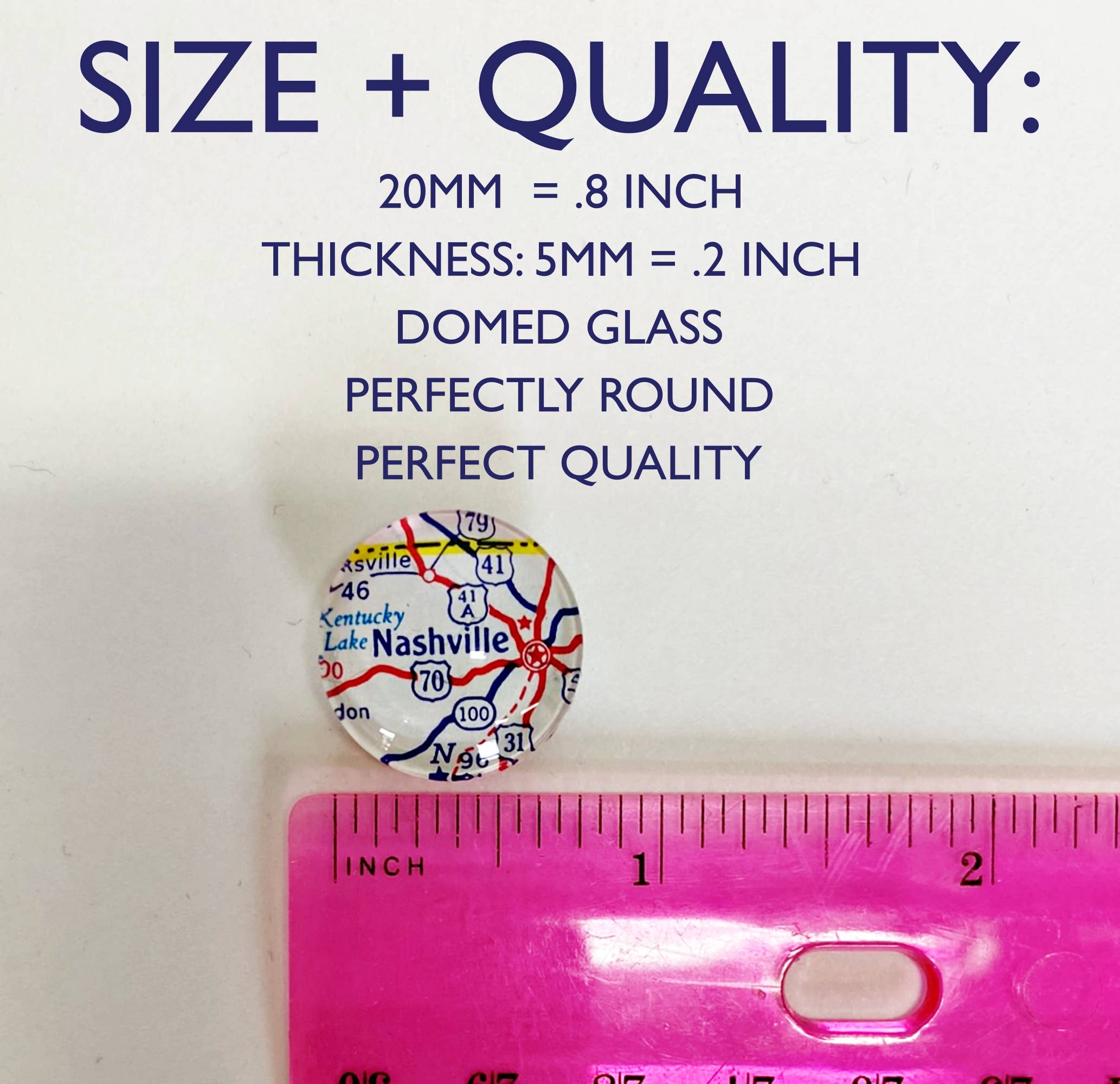 Tanner Glass - Wholesale Magnet - Magnet - Vintage Map - 20mm - you choose the locations3