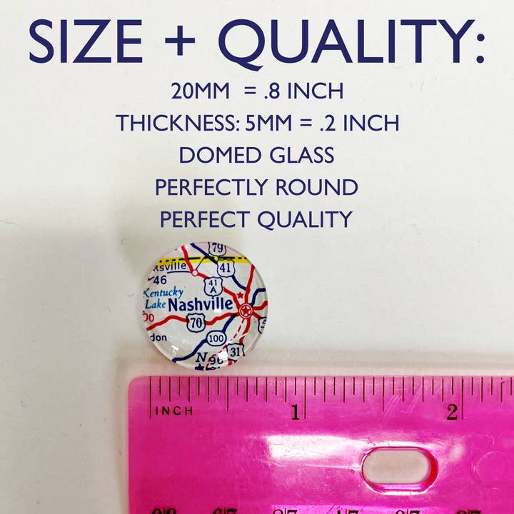 Tanner Glass - Wholesale Magnet - Magnet - Vintage Map - 20mm - you choose the locations3