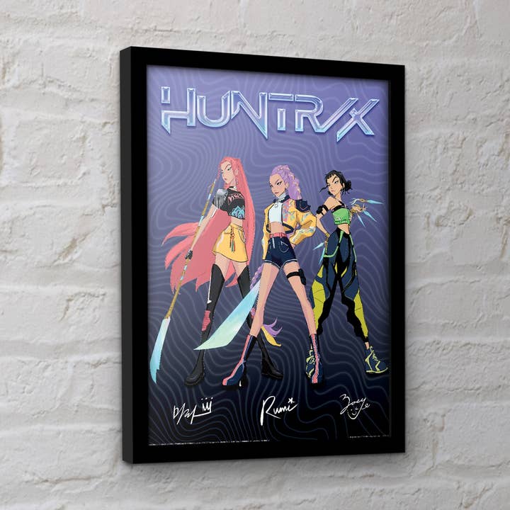 Pyramid International - Vente Affiche d'art - Impression de collectionneurs K-POP Demon Hunters (Signatures) 30 x 40 cm1