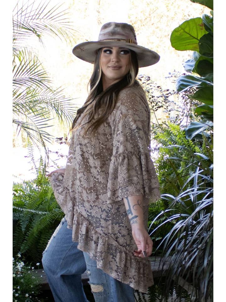 Layered In Time Tunic - Chocolate for wholesale by Jaded Gypsy