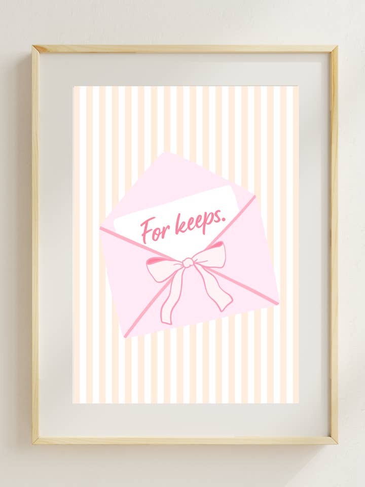 For Keeps Art Print | Tommen College Poster for wholesale by Fleurs on Sunday