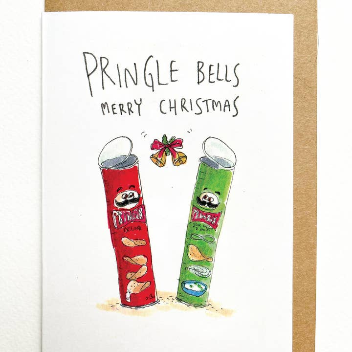 Well Drawn – wholesale Julkort – Pringle Bells, God Jul1