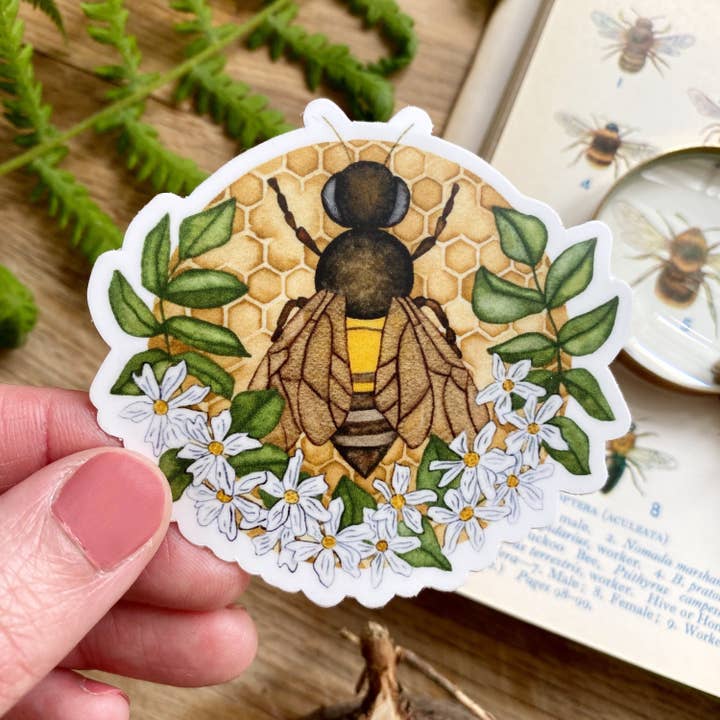 Bee Sticker Or Honey Bee Decal, Save The Bees for wholesale by Candace Fincher