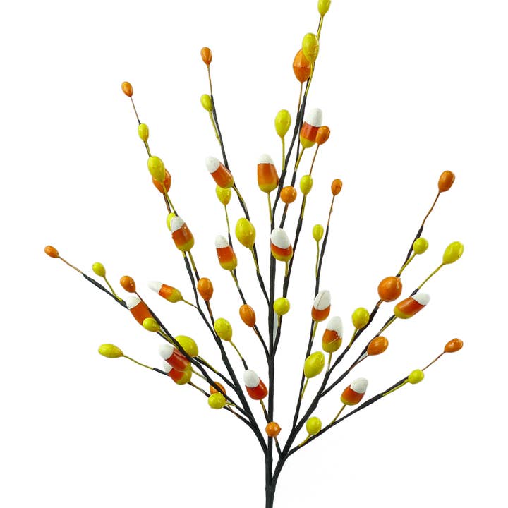 Candy Corn Spray H24 56526SP24 for wholesale by DecoExchange