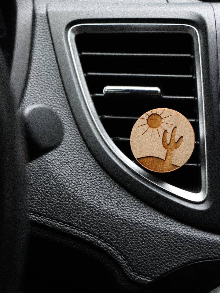 Desert Cactus Wood Essential Oil Air Vent Diffuser for wholesale by DayCrafter