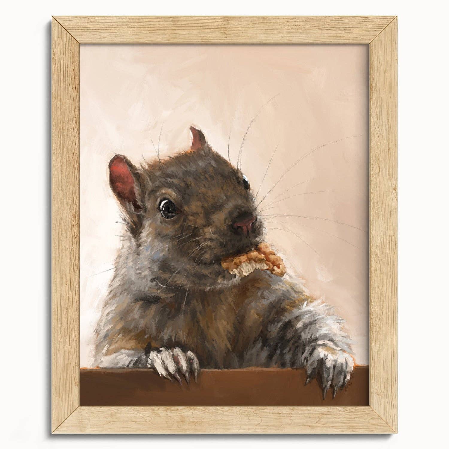 The Ugly Cat Studio - Wholesale Art Print - Grey Squirrel with a Walnut Fine Art Print12
