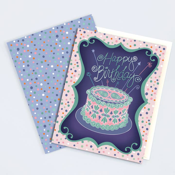 Biglietto di Buon Compleanno con Torta per la vendita all'ingrosso da parte di B.Goods Designs