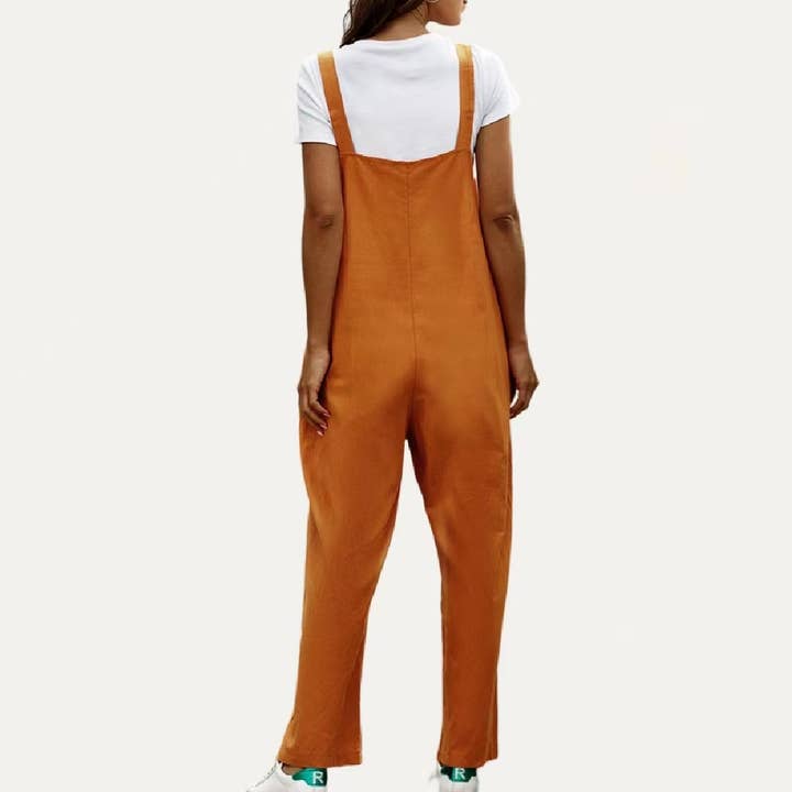 The Moment Collection - Wholesale Overalls - Women's - Cool Girl Solid Lightweight Wide-Leg Overall2