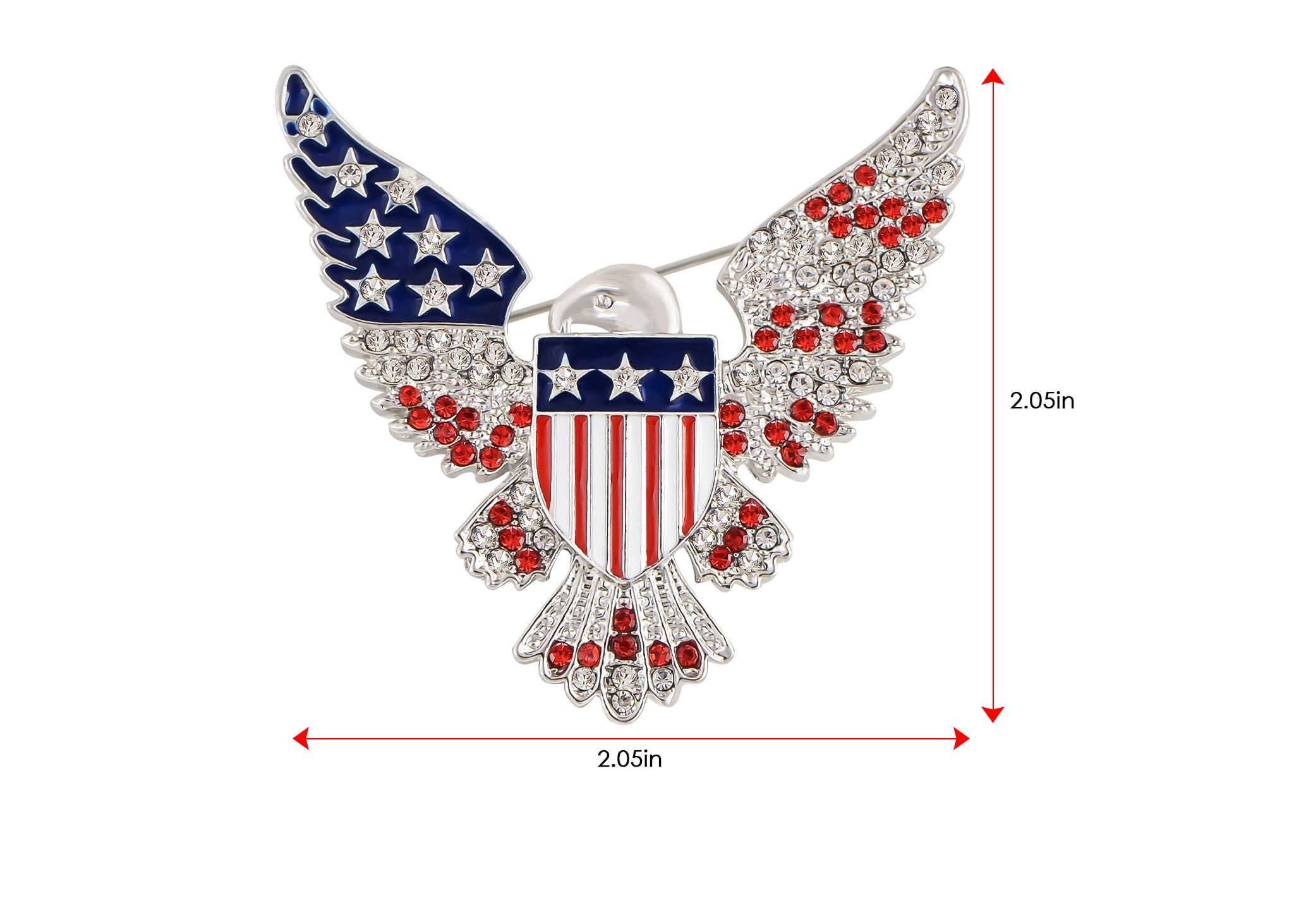 AK Brand – Großhandel Broschen – Brosche mit amerikanischer Flagge der USA, 4. Juli119