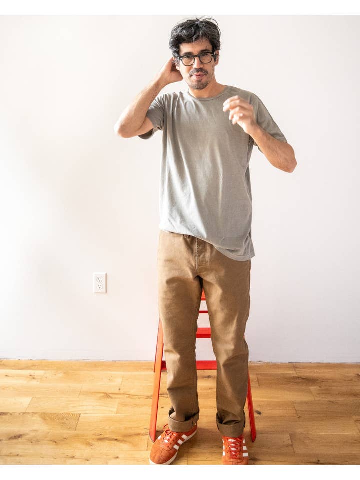 Grown and Sewn - Vente T-shirt – homme - T-shirt à manches courtes en filé à l'anneau léger - Cendre1