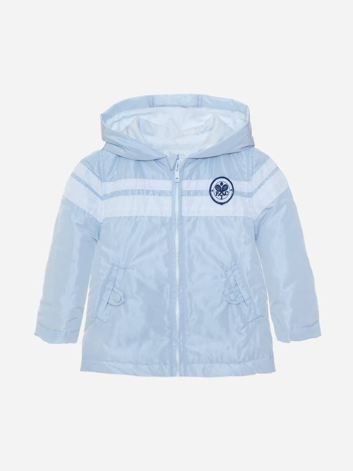 Blauer Mikrofaser-Mantel für den Großhandel von Patachou