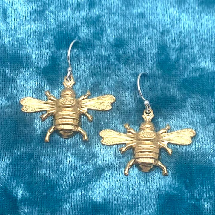 Elizabeth Jewelry - Wholesale Dangle Earrings - Gold Bee Earring0