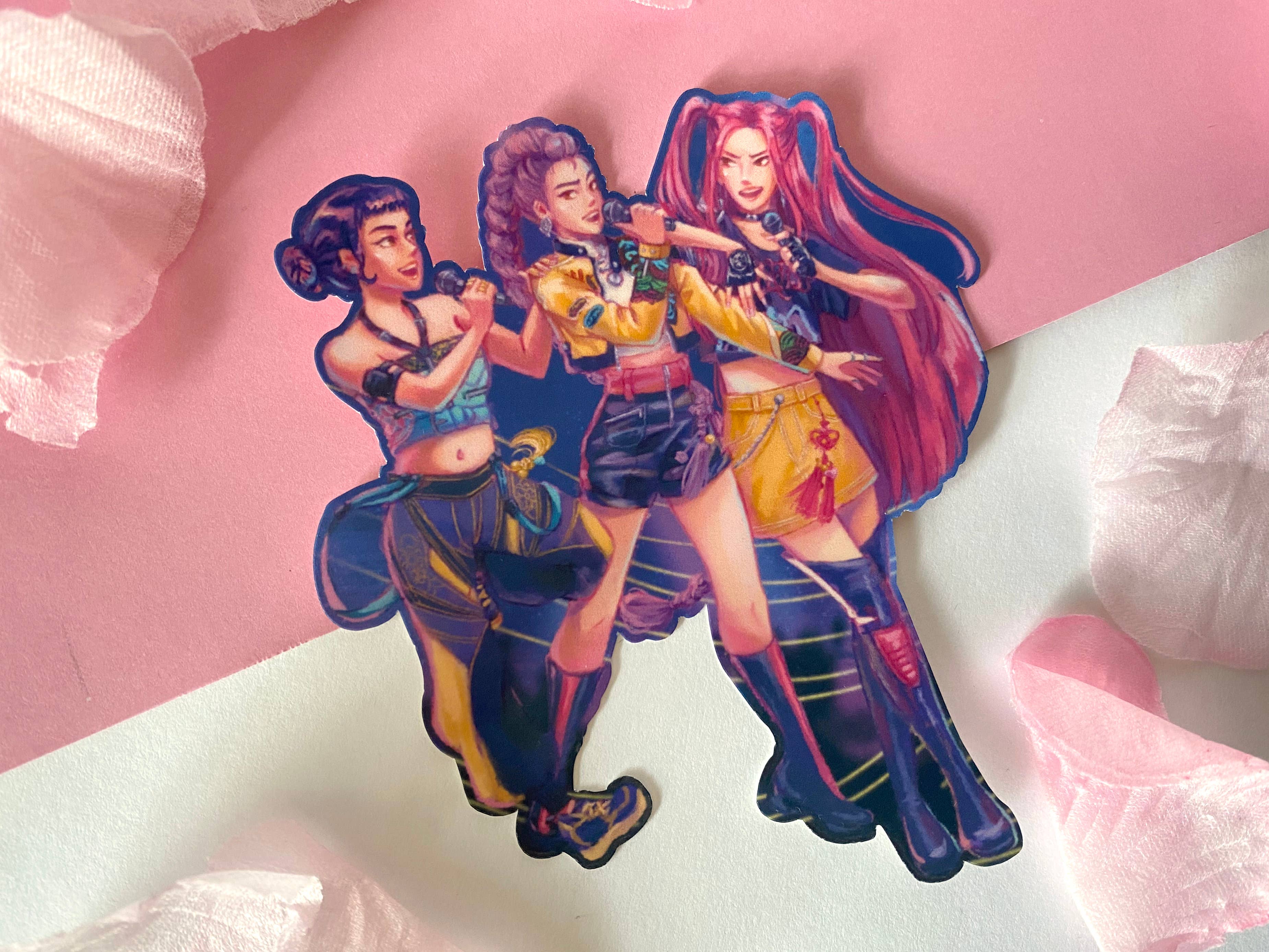 Cindy Tran Art - Wholesale Sticker - HUNTRIX Large Waterproof Sticker - Kpop Demon Hunters1