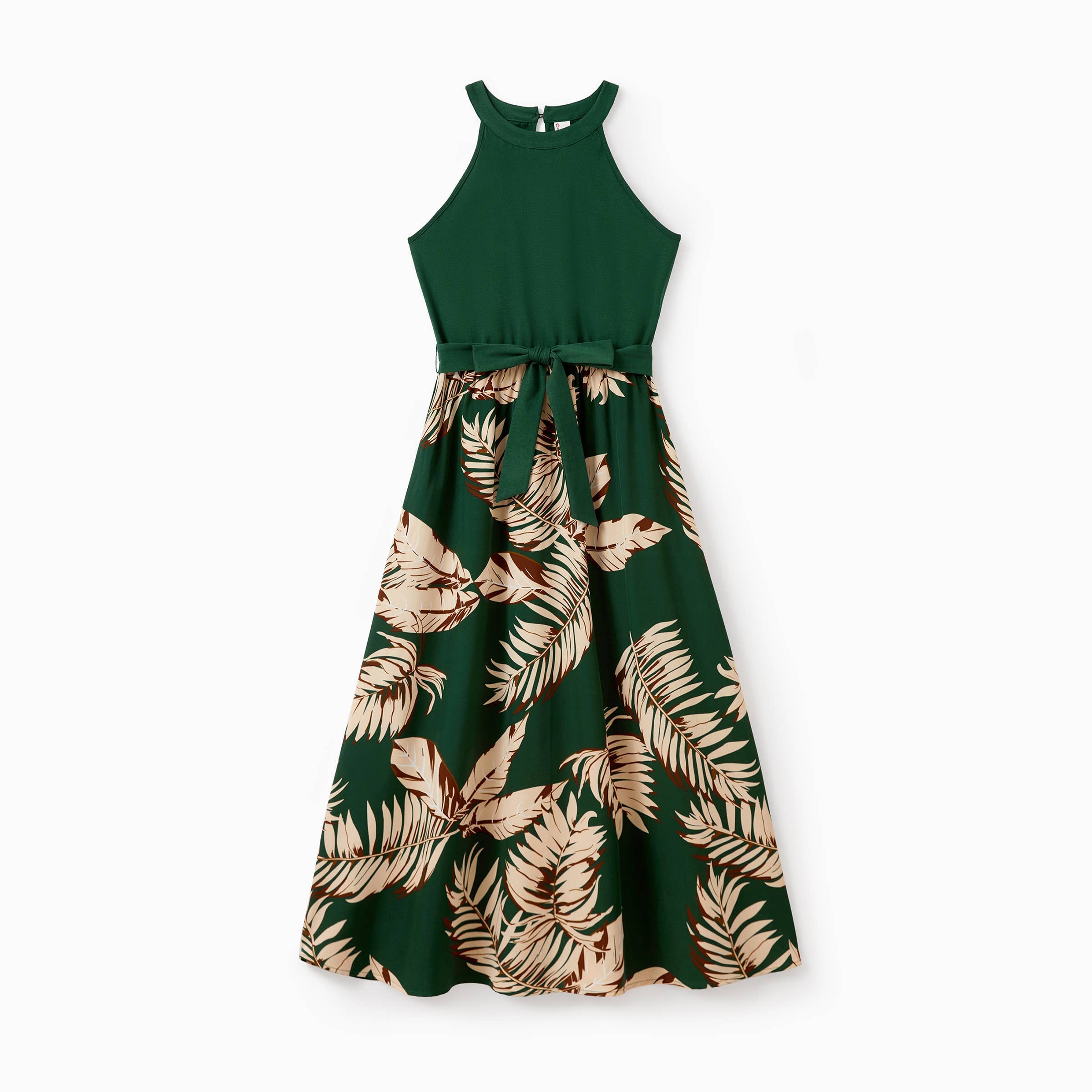 Verde Oscuro Conjunto de Ropa de Vacaciones Hawaianas Verde Tropical a Juego para la Familia de venta al por mayor en Faire11