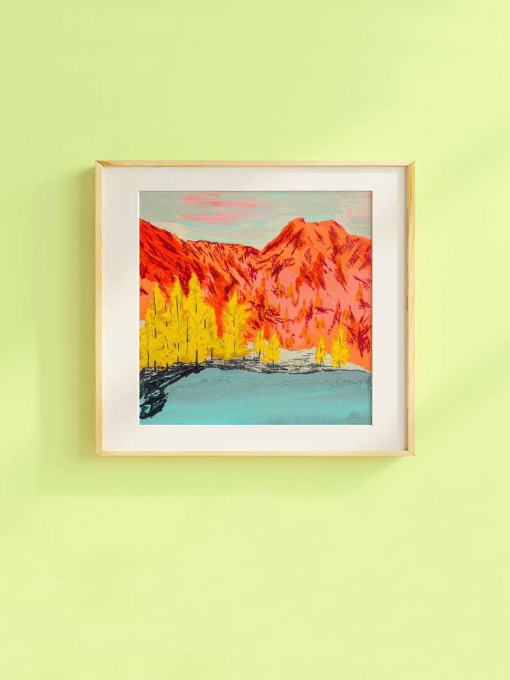 Blushing Larches Art Print for wholesale by Juliann Choe