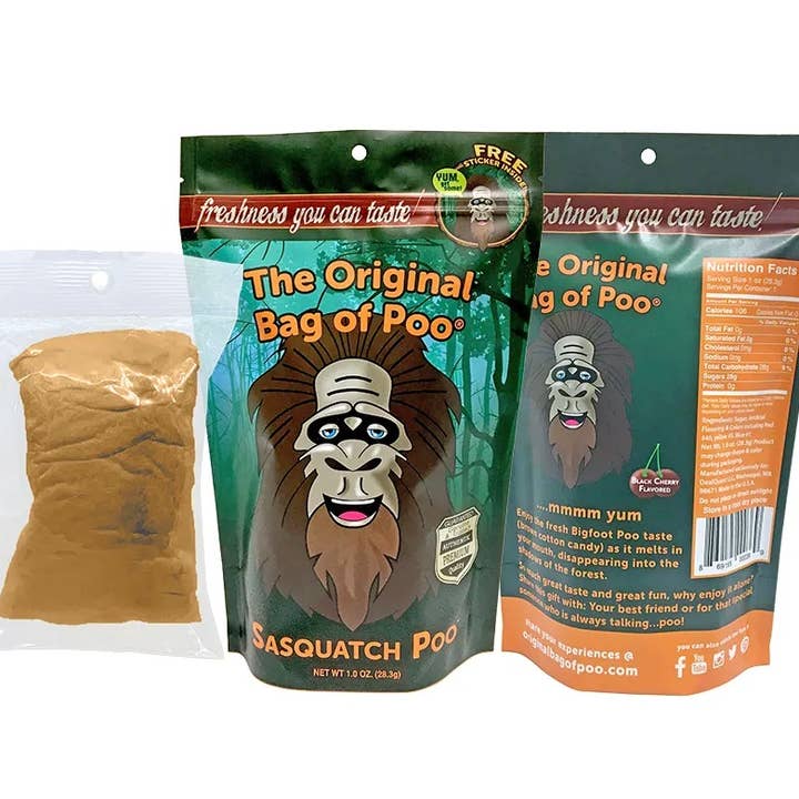 "The Original Bag of Poo"® Novelty Cotton Candy - Wholesale Cotton Candy - The Original Bag of Poo® (Sasquatch Cotton Candy Poo)3