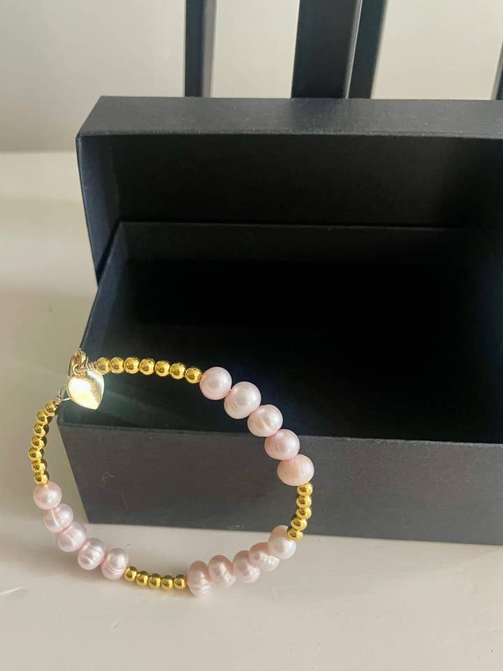 Pink and Gold Wire Bracelet for wholesale by NSW Jewelry Designs