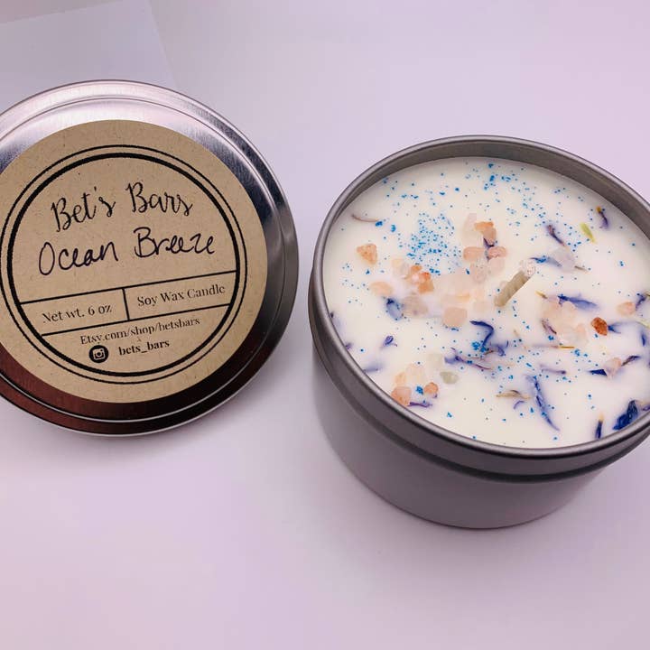 Bet's Bars - Wholesale Travel Candles - Botanical Sprinkled Soy Wax Candles25