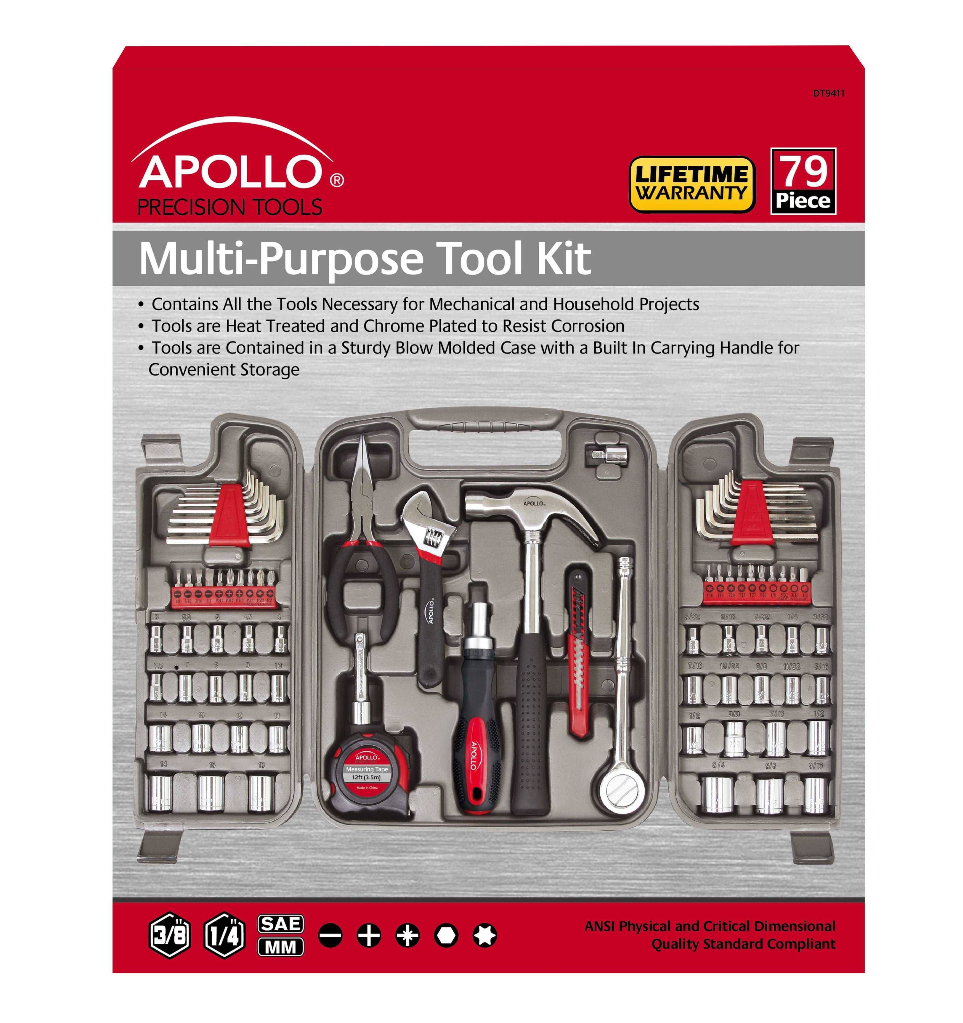 Apollo Tools - Wholesale Tool Set - 79 Piece Multi-Purpose Tool Kit6