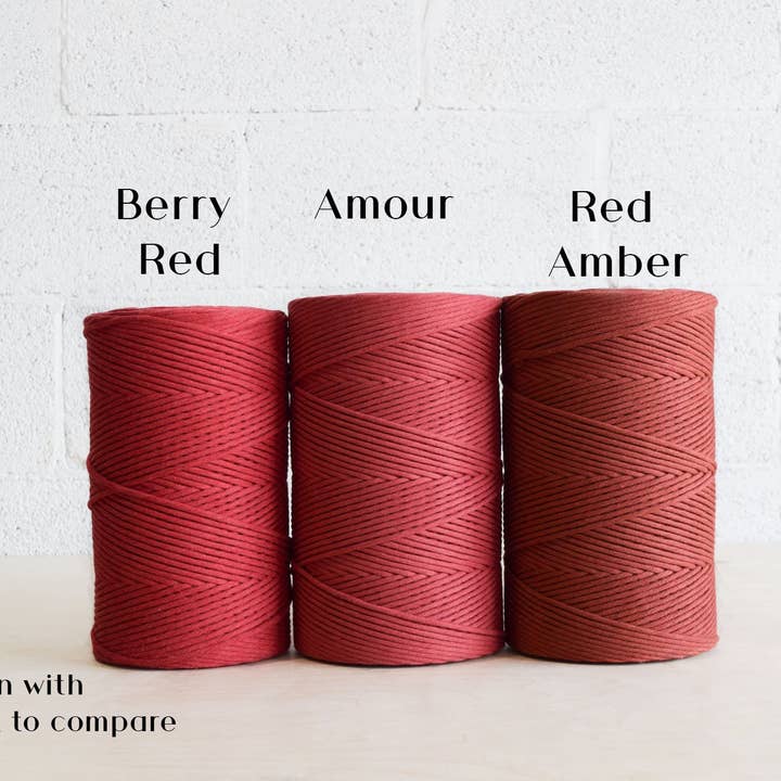 Ganxxet, Inc. - Wholesale Craft Supplies - Cotton Cord Zero Waste 4 Mm - 1 Single Strand - Berry Red1