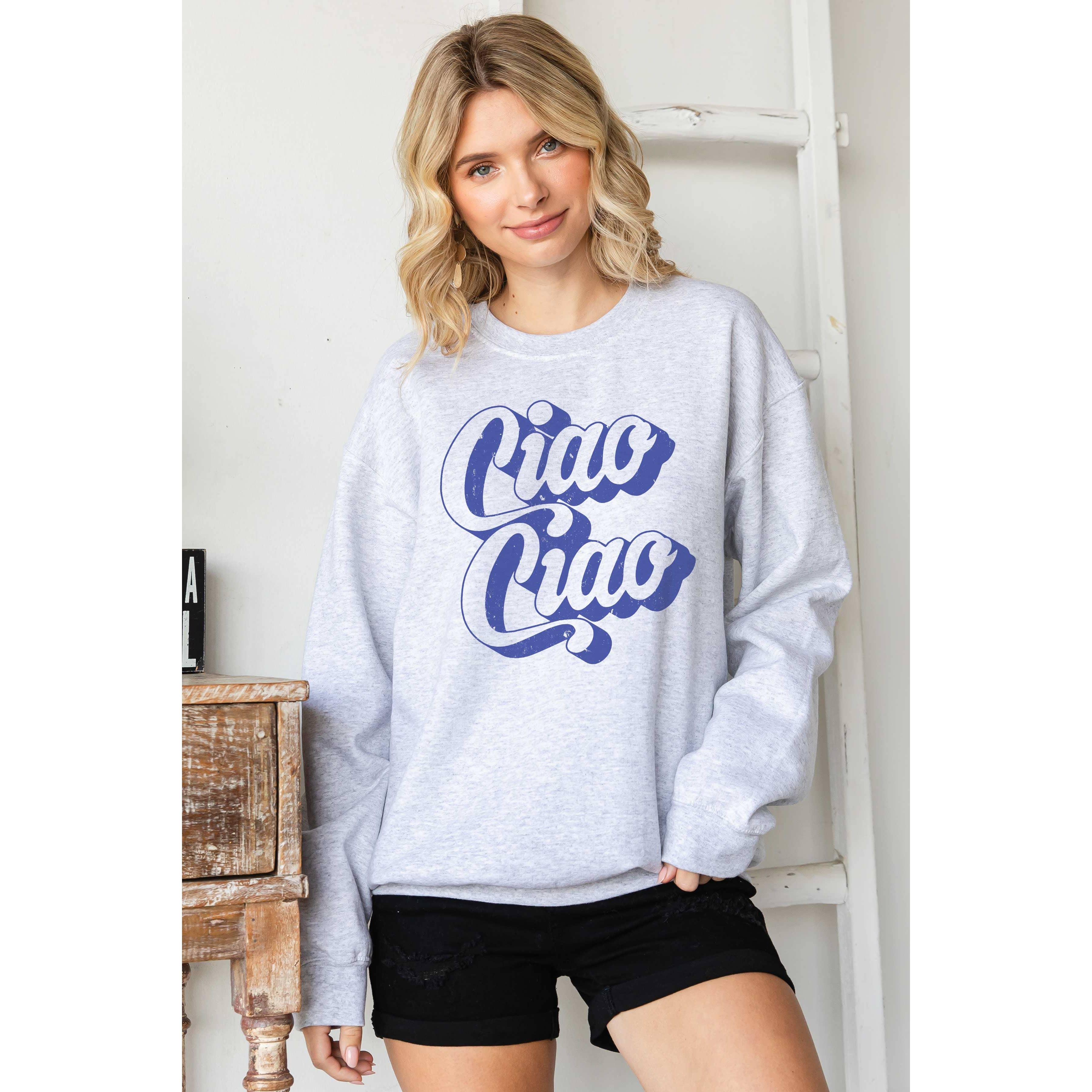 BLUME & CO. - Vente Sweat-shirt à imprimés – femme - Sweat-shirt graphique Ciao Ciao2
