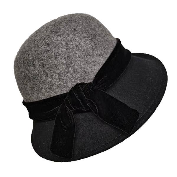 Dupatta Designs - Wholesale Cloche Hat - Women's - Zamir Two-Tone Asymmetrical Cloche Hat2