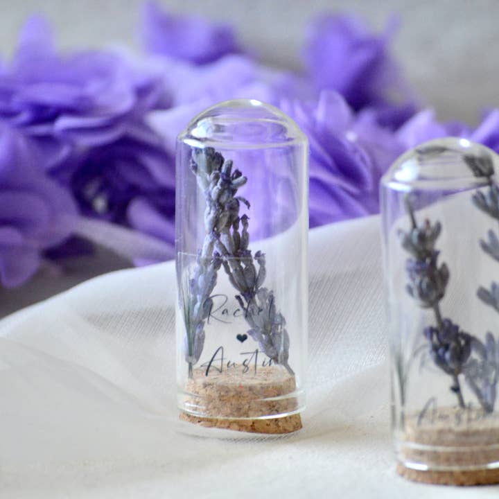 Uniq Favors - Wholesale Party gift - Lavender Flowers Mini Glass Dome Gifts, Custom Party Favors4