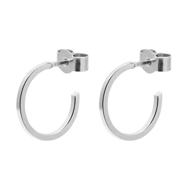 Mini Hoop Stud Øreringe - Sølv for engroshandel hos Myia Bonner