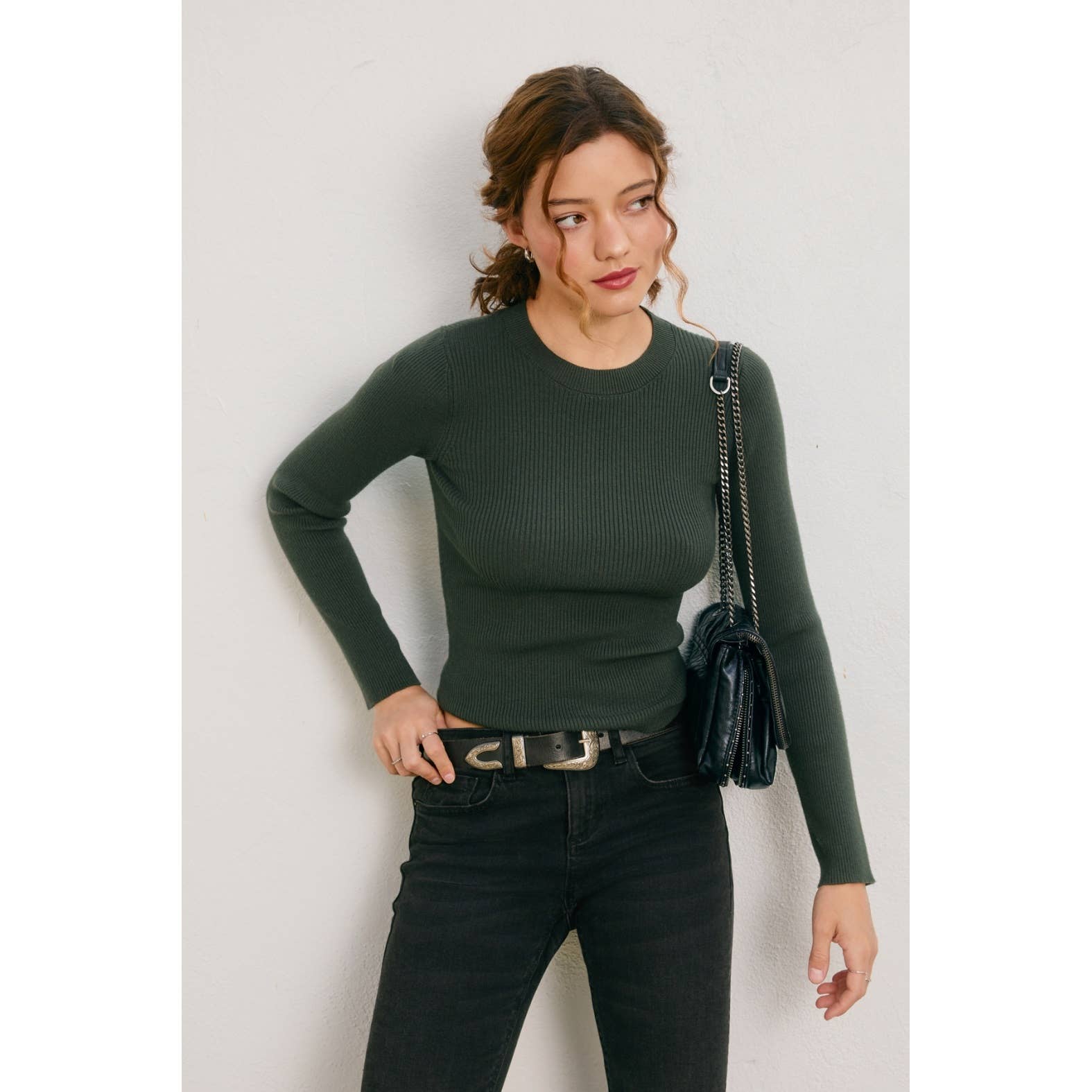 Dress Forum - Wholesale Knit Sweater - Women's - Anything Goes Crew Neck Light Sweater4