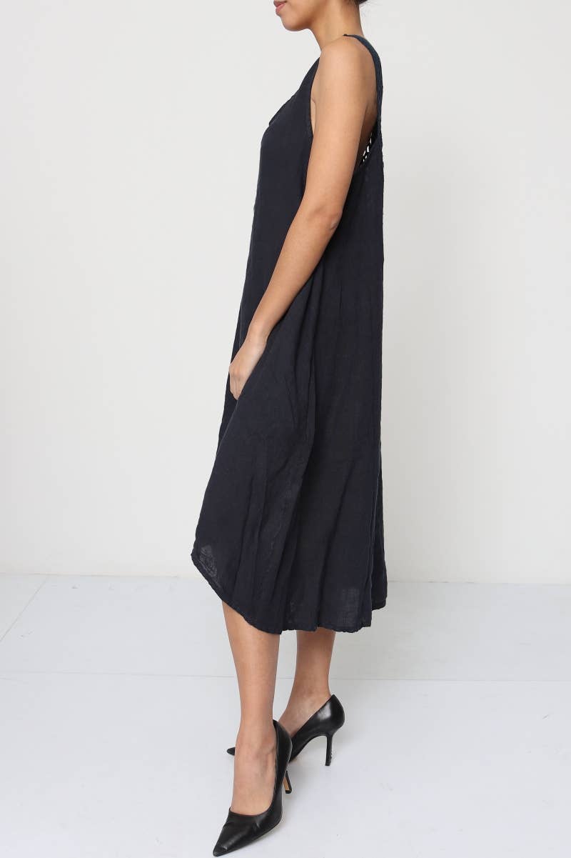 LÉA & LUC – wholesale Dress – Women's – Sleeveless long dresses in 100% Linen REF. 490815