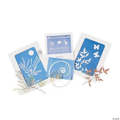 Fun Express - Vente Papiers pour peinture - PAPIER SENSIBLE AU SOLEIL NATURE PRINT (12PC)0