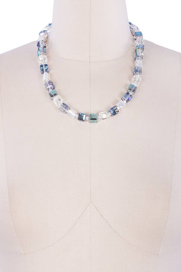 SAACHI - Wholesale Beaded/Pearl Necklace - Faceted Glass Bead and Stone Necklace10