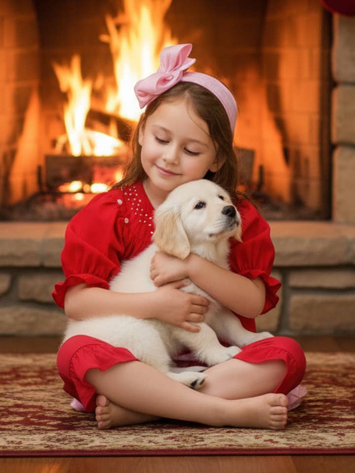 Conjunto de Pantalón de Pana Roja con Diseño Geométrico y Perlas. para venta al por mayor de Hello Bebes!