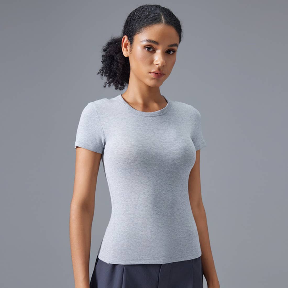 Sodalemon - Vente T-shirt – femme - T-shirt de yoga pour femmes en modal, col rond, ajusté et respirant6