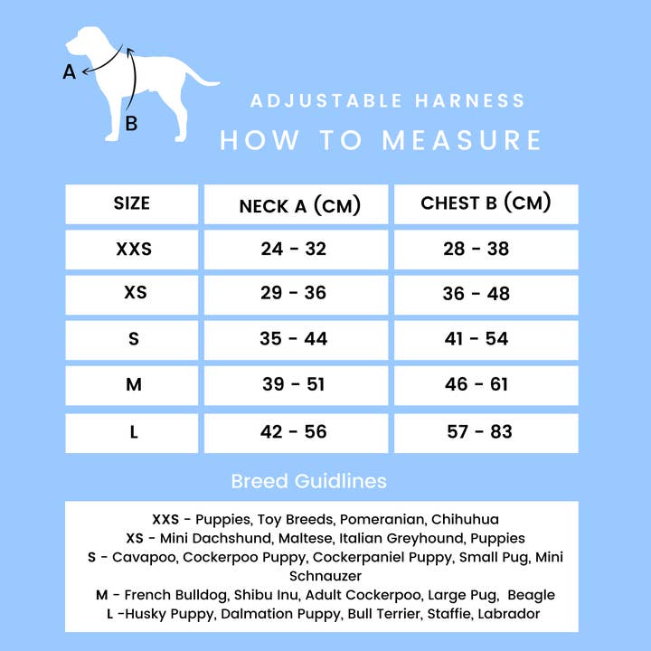 WOOF INC - Wholesale Pet Harness - Dog - King Blue Adjustable Dog Harness1