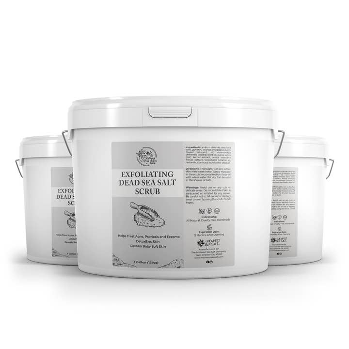 The Midwest Sea Salt Company - Wholesale Body Scrub/Exfoliant - Exfoliating Dead Sea Salt Scrub - 128oz
