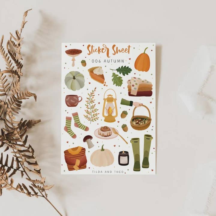Sticker sheet - autumn for wholesale by Tilda&Theo