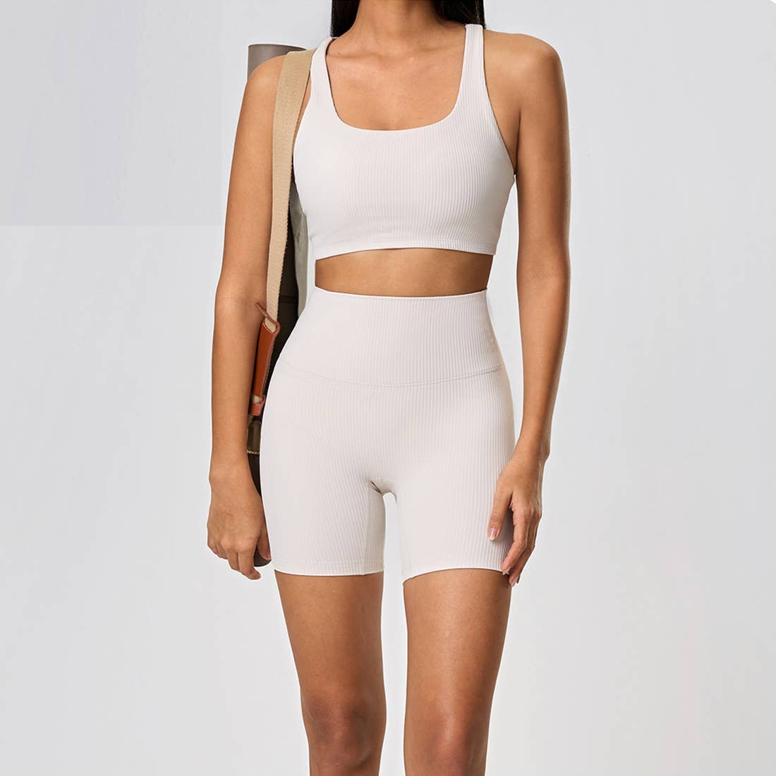 Sodalemon – wholesale Activewear set – Women′s – Women Naked Feel Yoga Set:Sports Bra + Booty Lifting Shorts8