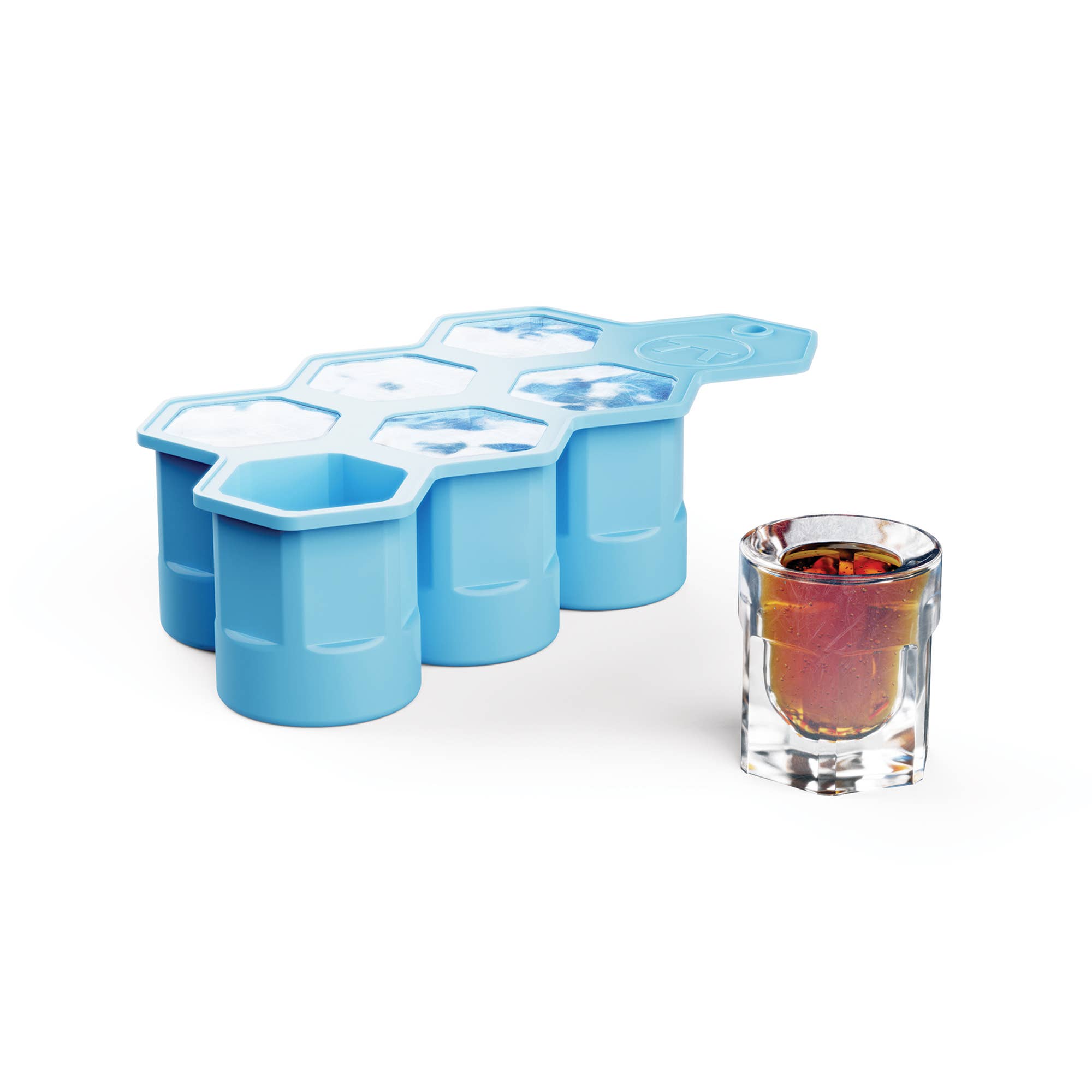 Fox Run Brands - Wholesale Ice Tray/Mold - Outset Silicone Hexagon Ice Shot Mold, 6 Glass Capacity