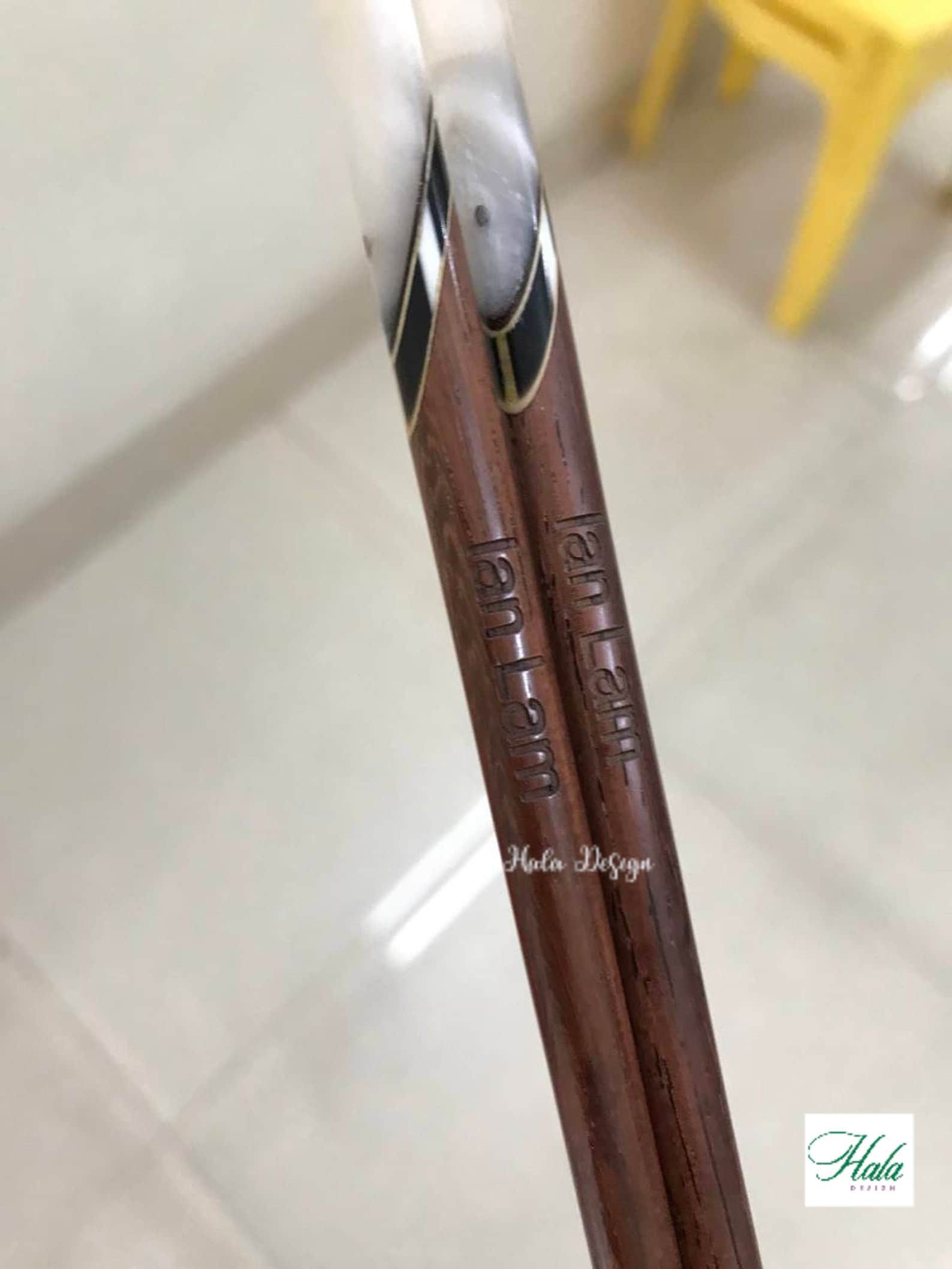 Hala Design - Wholesale Chopsticks - Personalized Japanese Rosewood Chopstick with Marble Tip2