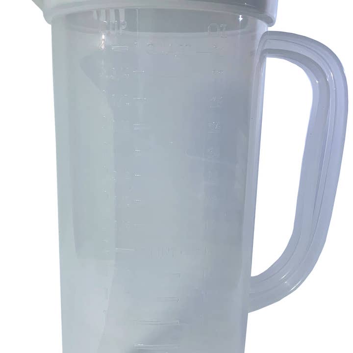 JBK Pottery – Engroshandel Pitcher – 1 liter målekande med låg - hvid