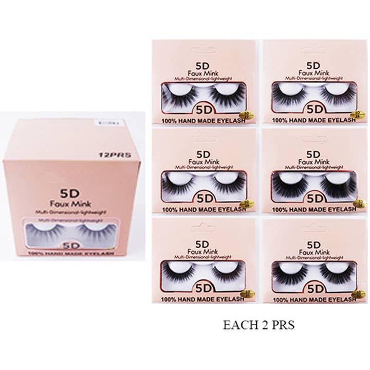 Sensibling Corp. - Wholesale False/Fake Eyelashes - 12PCS - 5D Faux Mink Multi Dimensional Lightweight Eyelashes