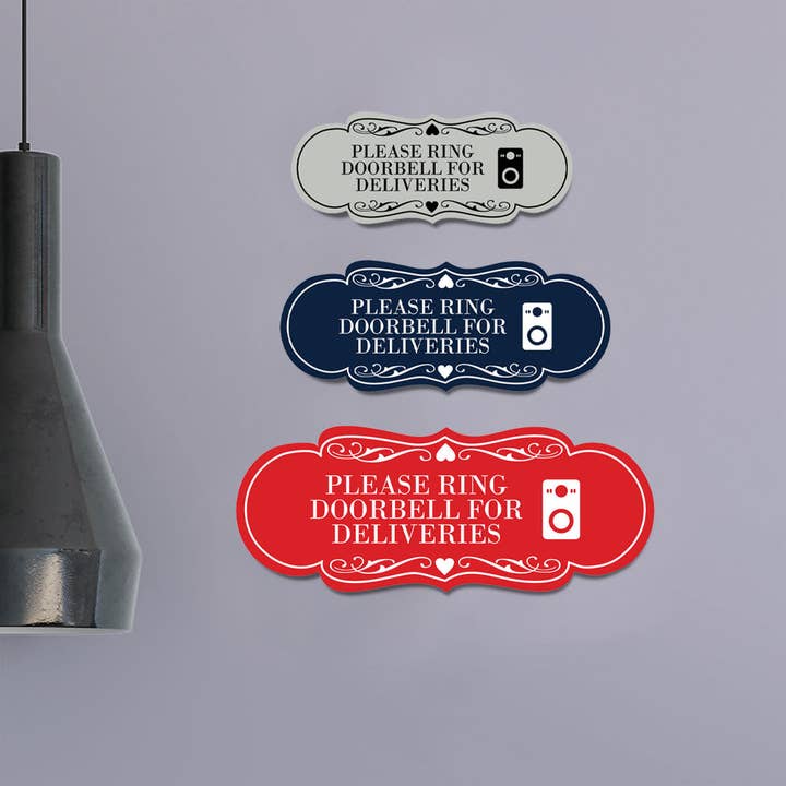 All Quality - Wholesale Sign - Signs ByLITA Designer Please Ring Doorbell for Deliveries Wall or Door Sign3