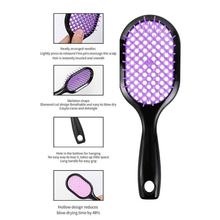 Vanilla Monkey - Wholesale Hair Brush/Comb - Tik Tok Superbrush Plus Detangling Hair Comb
