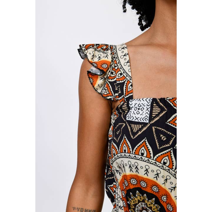 Vestido cruzado Africa para venta al por mayor de Nuna Lie