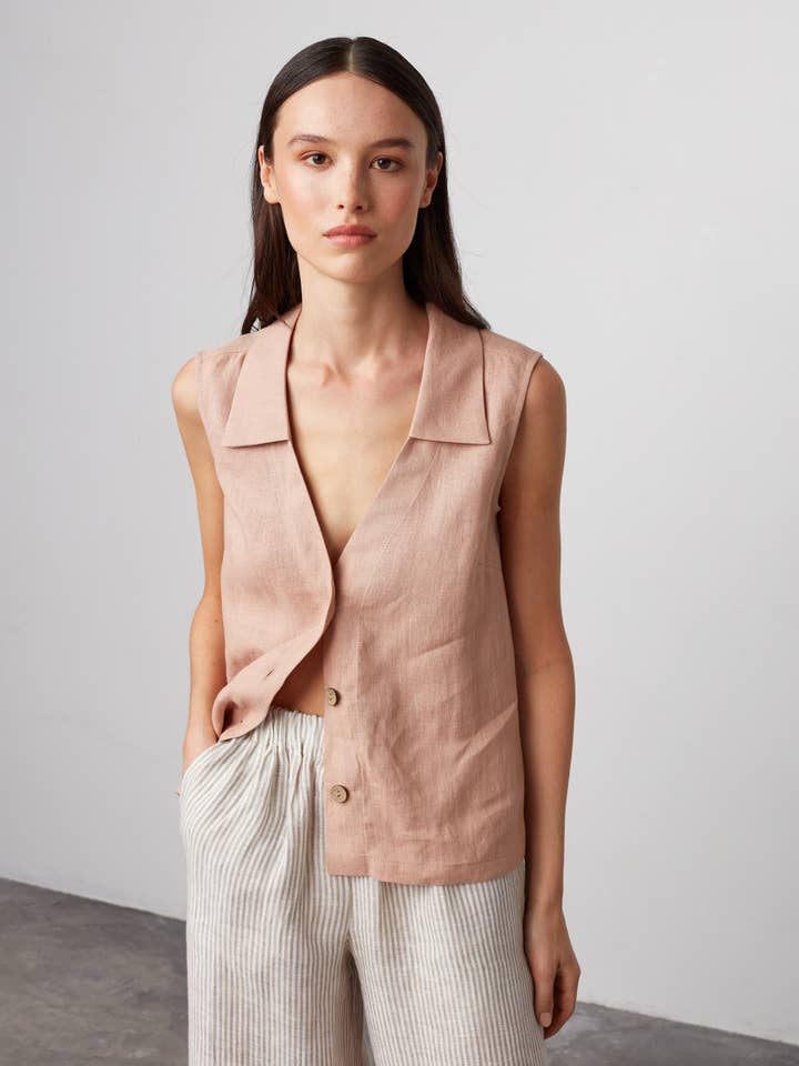 Love and Confuse - Wholesale Pants - Women's - Pearl Wide Leg Linen Pants2