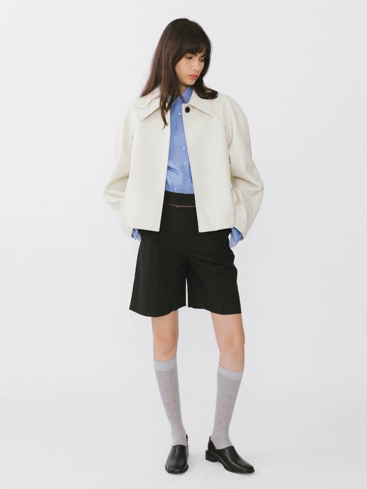 Oversized Faux Leather Jacket for wholesale by CUBIC